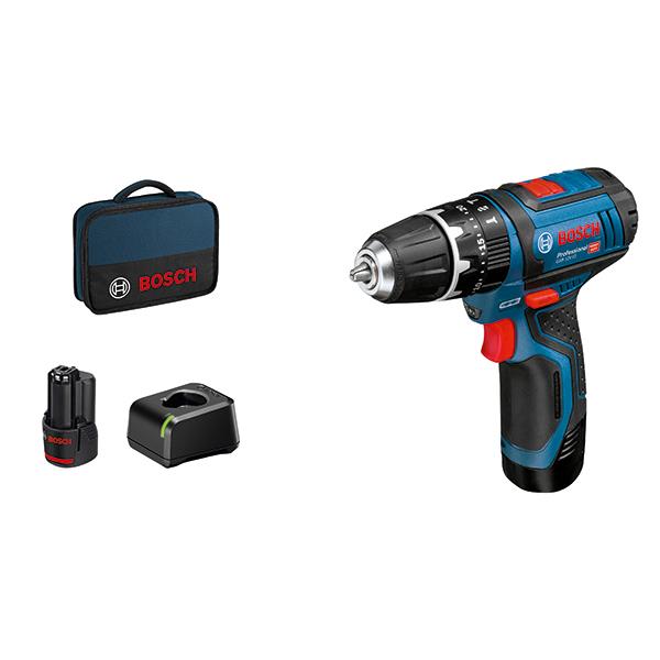 TALADRO GSB 12V-15 2X2Ah+GAL12V-20 + BOLSA BOSCH