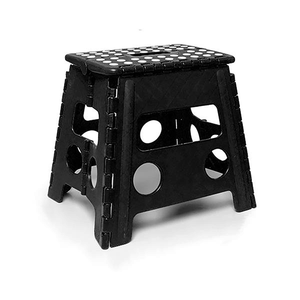 TABURETE MULTIUSO PLEGABLE NEGRO 49X37X46