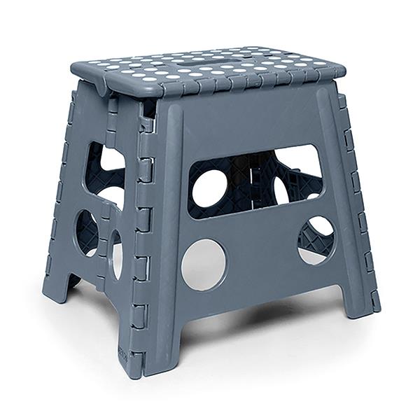 TABURETE MULTIUSO PLEGABLE GRIS 49X37X46