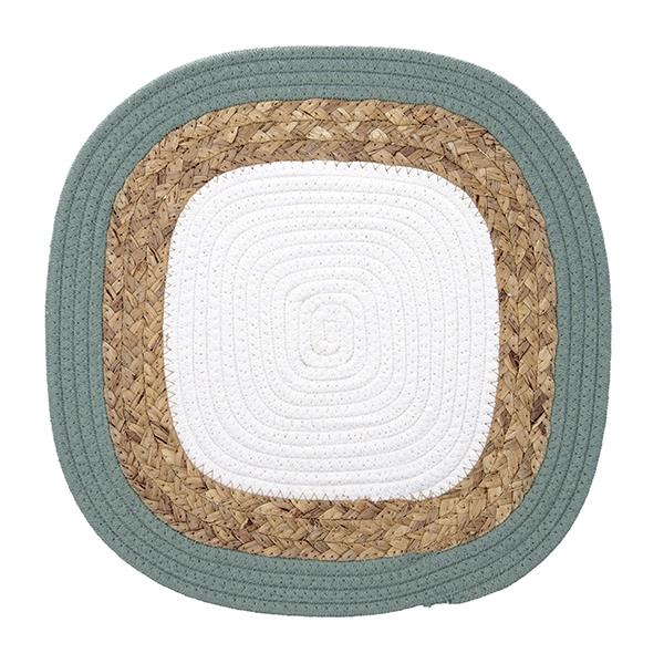 MANTEL INDIVIDUAL BLANCO/YUTE BODO 38 CM