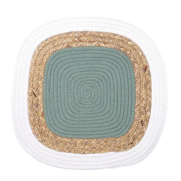 MANTEL INDIVIDUAL VERDE/YUTE BODO 38 CM