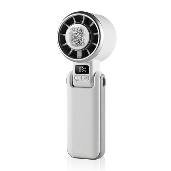 VENTILADOR MANO CON BATERIA 5V MODO HIELO BLANCO -