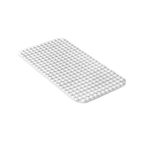 ALFOMBRA BA&Ntilde;ERA/DUCHA BLANCA 68X37 CM
