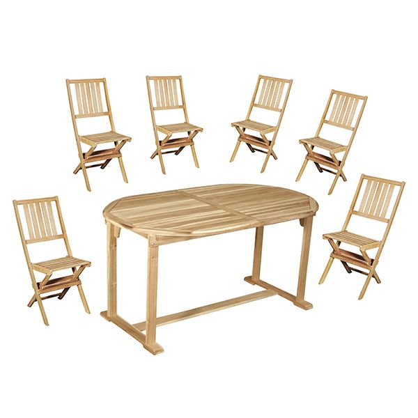 CONJUNTO MESA 6 SILLAS 164X92X35
