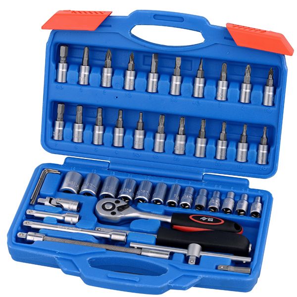 LLAVE VASO JGO 46 PZ+CARRACA 1/4 PROFER PT0085