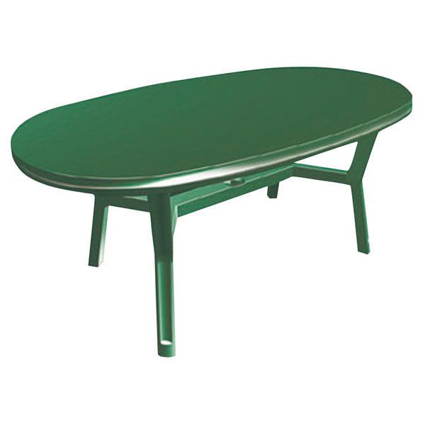 MESA JARDIN OVAL VERDE 170X95 CM