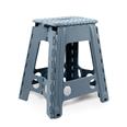 TABURETE MULTIUSO PLEGABLE GRIS 42X41.5X59