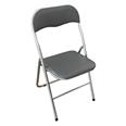SILLA PLEGABLE ALUMIN GRIS 44X47X81CM