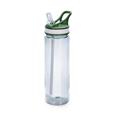 BOTELLA PLASTICO C/PAJITA VERDE QUIDATE 0,7 L
