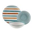 VAJILLA PORCELANA RAYAS 18 PZ
