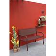 BANCO ACERO ROJO LIBIA 123X39X84