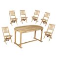 CONJUNTO MESA 6 SILLAS 164X92X35