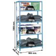 KIT ESTANTERIA S/T AZUL / BLANCA 180X90X40 PT0971